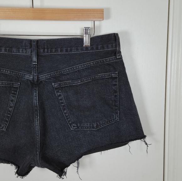 AGOLDE Parker Vintage Cut Off Denim Shorts 100% Organic Cotton Size XL - Picture 8 of 10